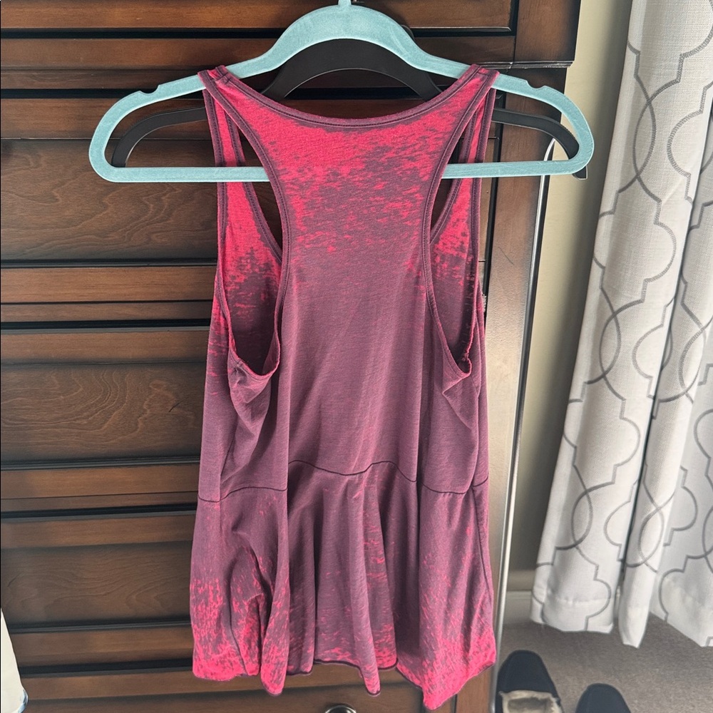 We The Free Layered Ruffle Hem Tank - Raspberry - Picture 2 of 3